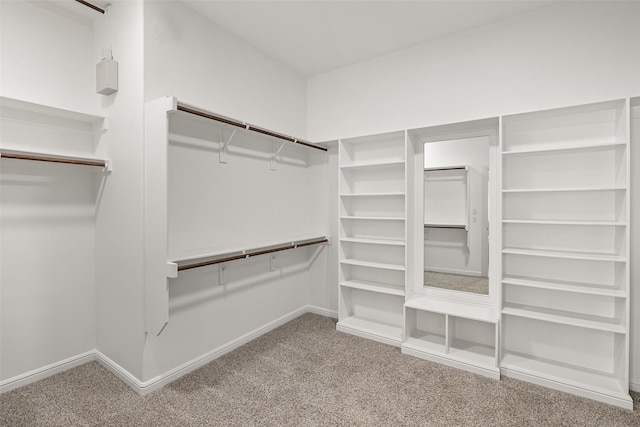 walk in closet featuring carpet