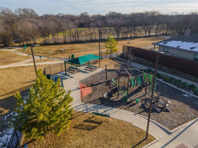 birds eye view of property