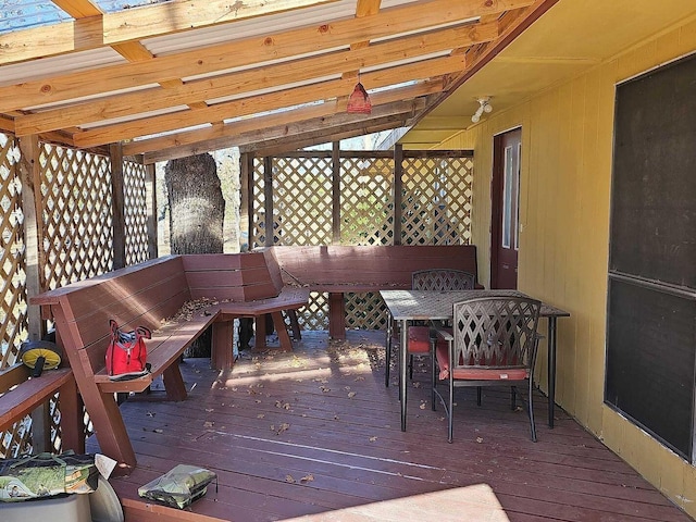 view of wooden terrace