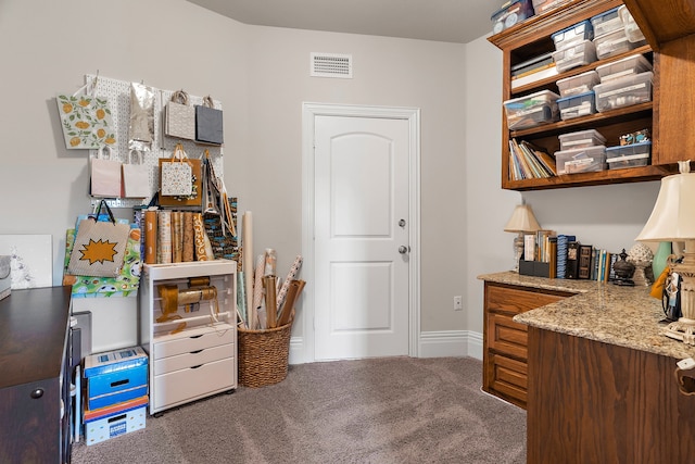 interior space featuring carpet floors