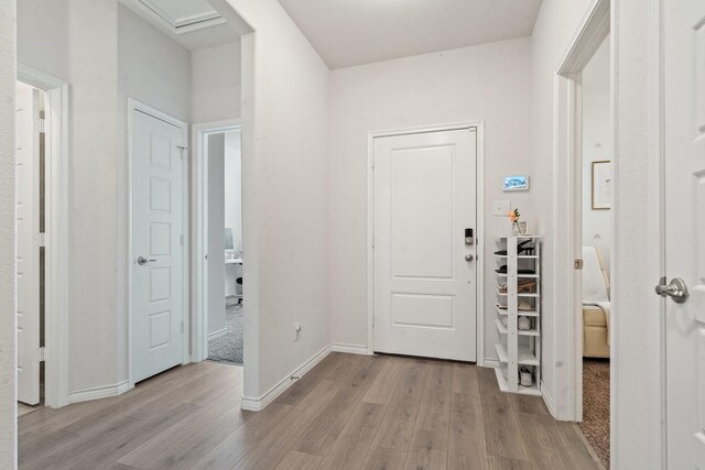 entrance foyer featuring light hardwood / wood-style floors