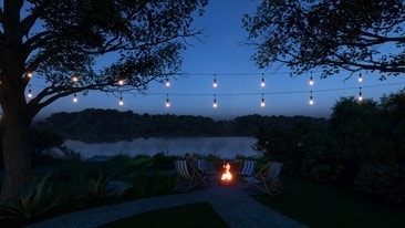 view of yard with a water view