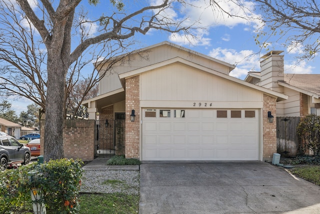 view of front of house featuring a garage