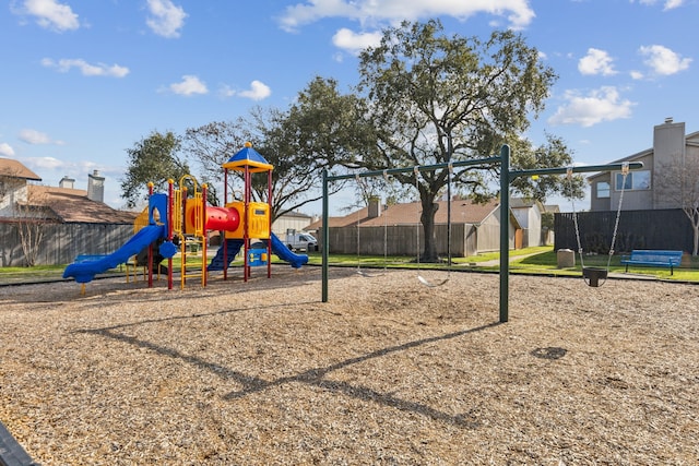 view of jungle gym