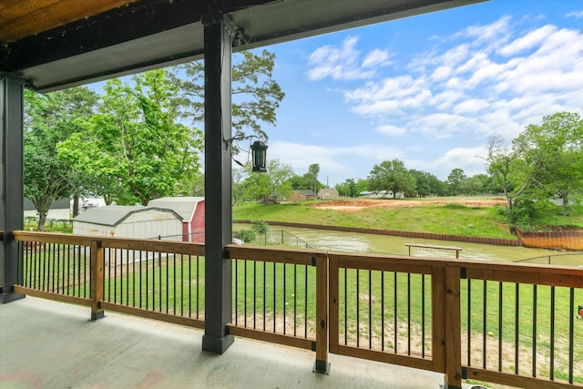 exterior space with concrete floors