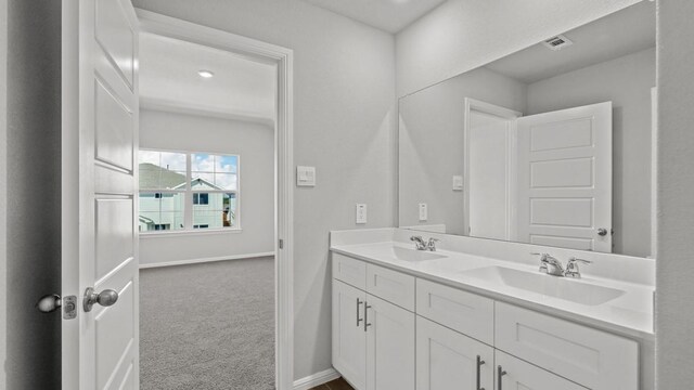 bathroom with vanity