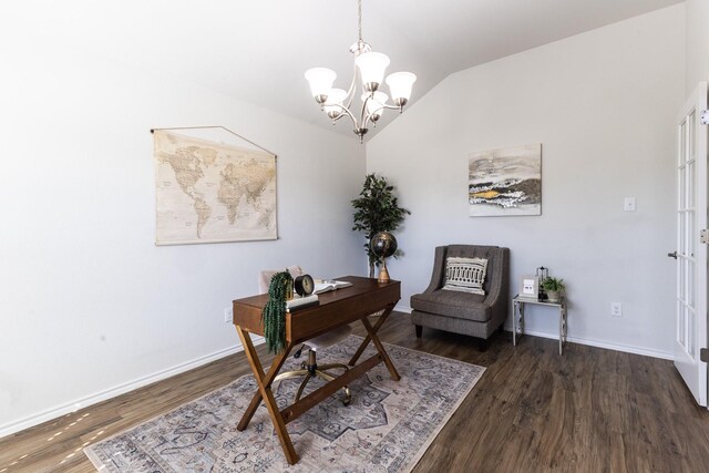 empty room with dark wood-type flooring