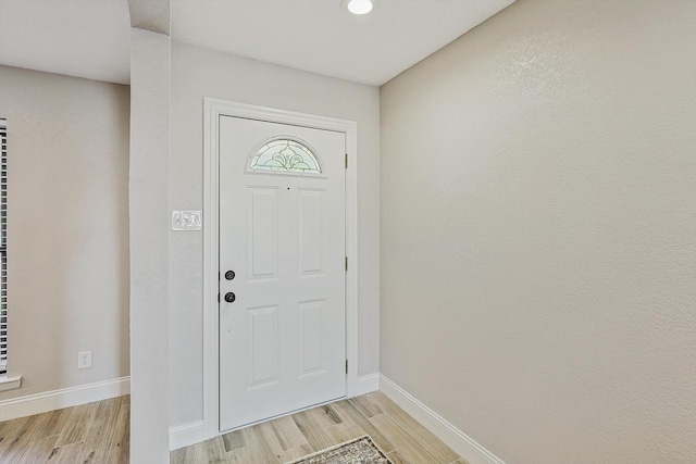 foyer featuring light hardwood / wood-style flooring