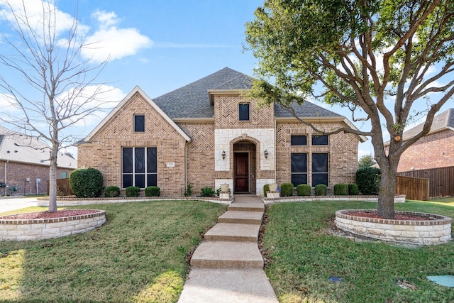 view of front of property with a front yard