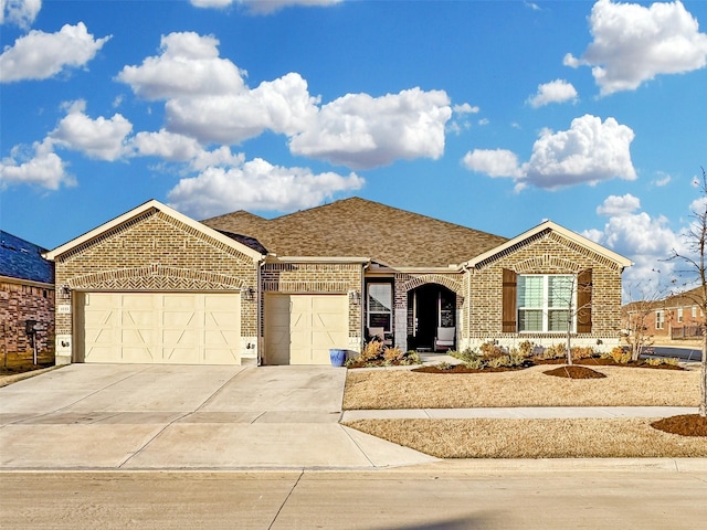 ranch-style house featuring a garage