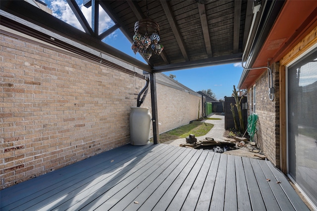 view of wooden terrace