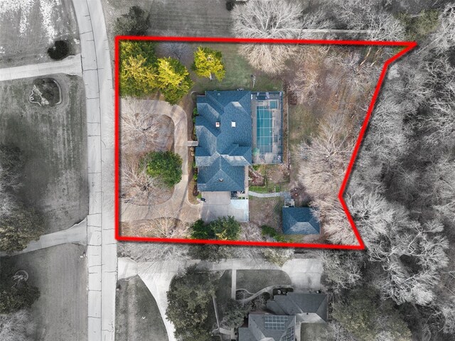 birds eye view of property