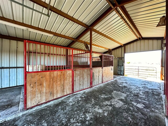 view of horse barn