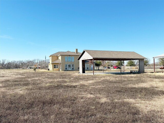 exterior space with a lawn