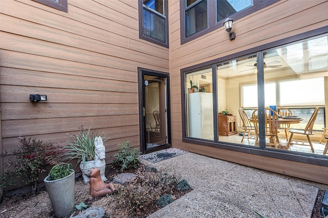 view of doorway to property