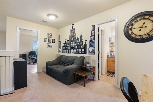 view of carpeted living room