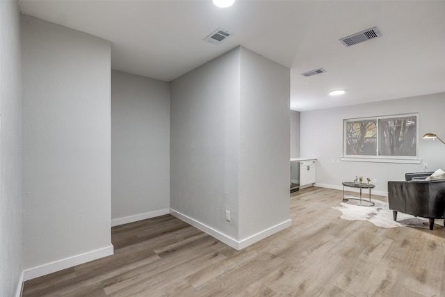 interior space with light wood-type flooring