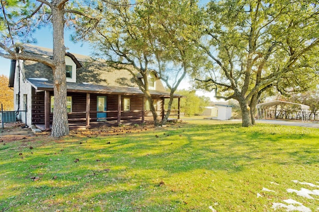 view of yard featuring central AC