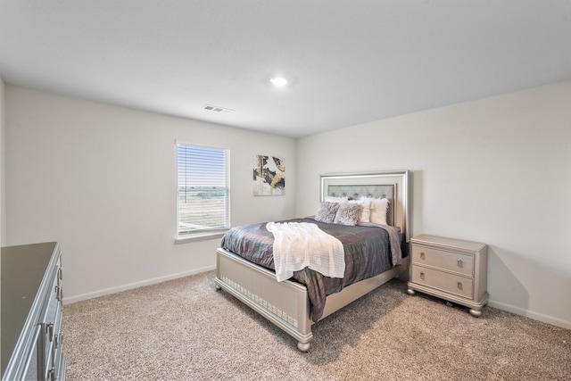 view of carpeted bedroom