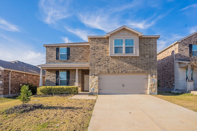 front facade featuring a garage