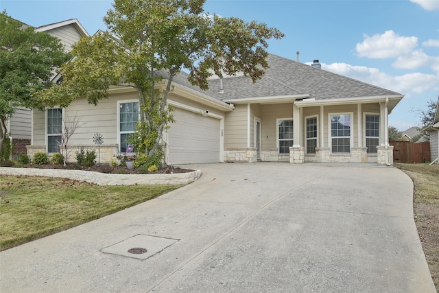 view of front of house featuring a garage