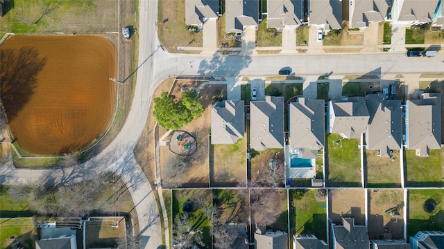 aerial view featuring a residential view