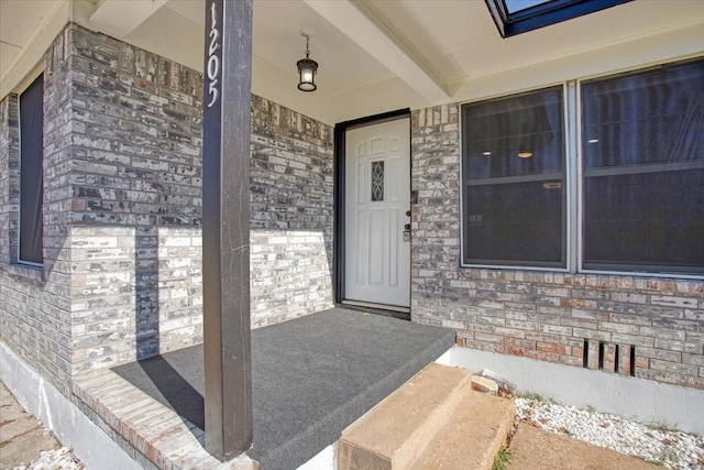 property entrance with a porch