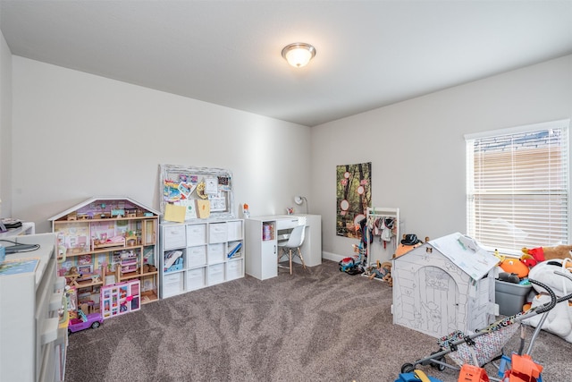 game room with carpet floors