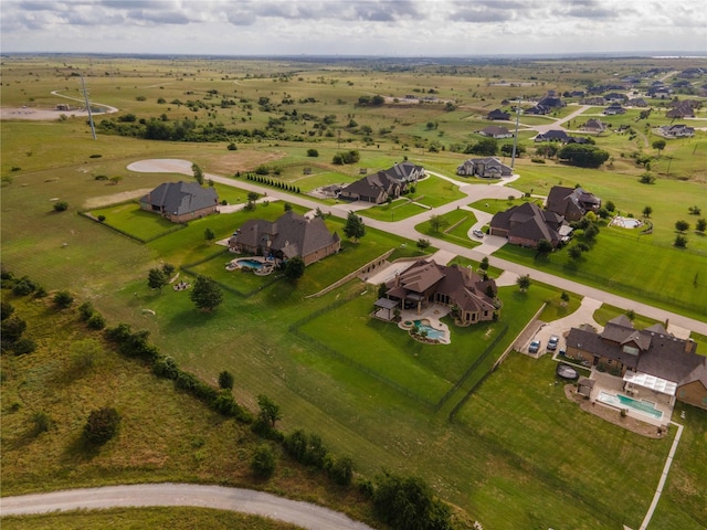 bird's eye view with a rural view