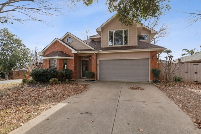 view of front facade with a garage