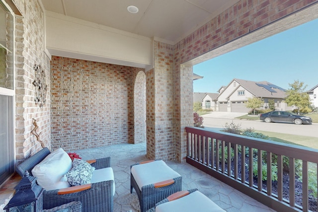 balcony with covered porch