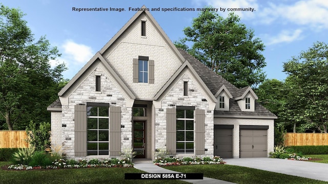 view of front facade featuring a garage