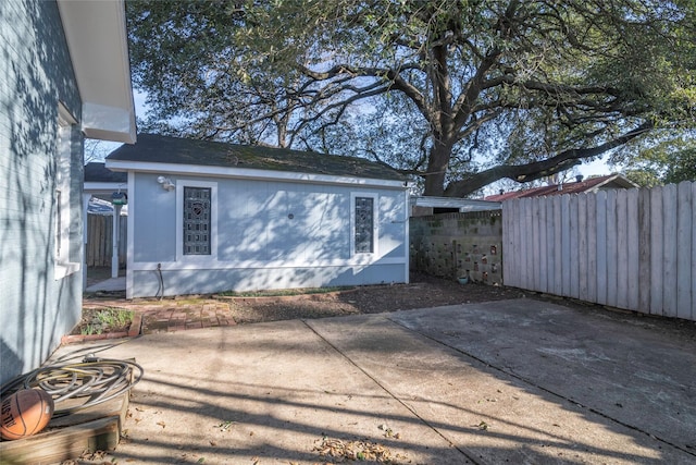 rear view of house featuring a patio area