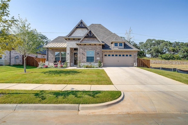 view of front of home with a front yard