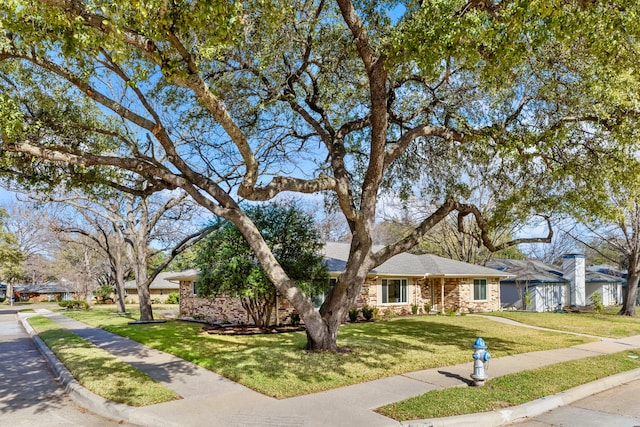 view of front of house featuring a front yard