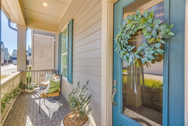 balcony with covered porch