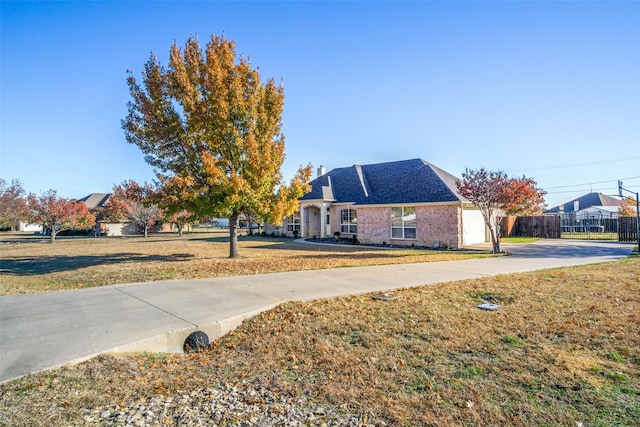 exterior space featuring a garage