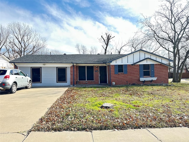 view of single story home