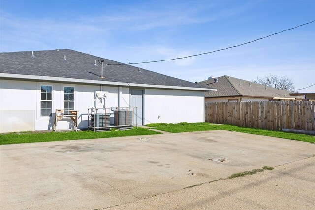 back of house with a patio area