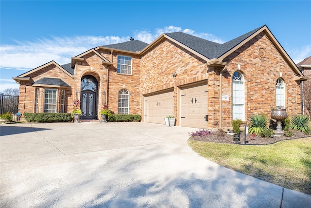 view of property featuring a garage