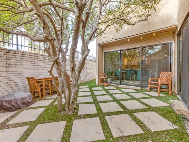 view of yard with a patio