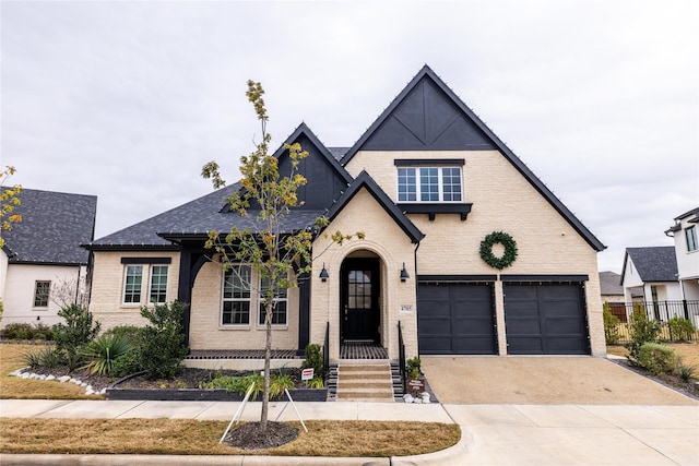 view of front facade with a garage