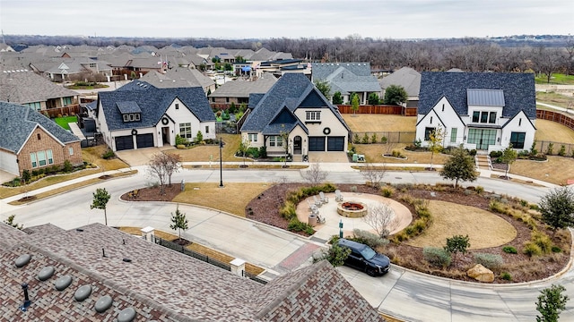 drone / aerial view with a residential view