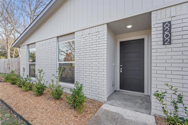 view of doorway to property