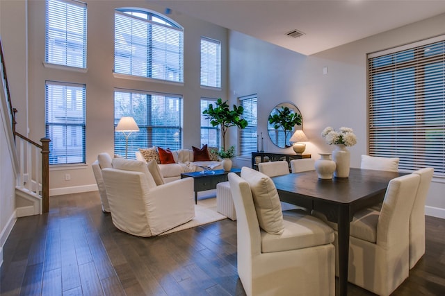 dining room featuring dark hardwood / wood-style floors