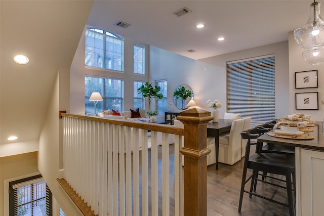 interior space featuring dark hardwood / wood-style floors