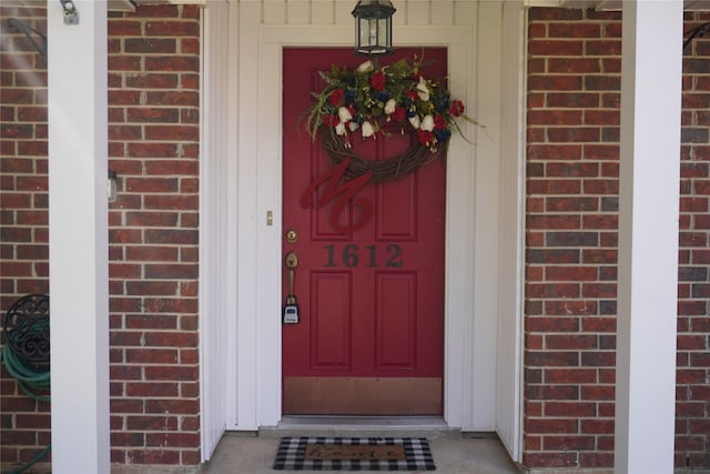 view of exterior entry