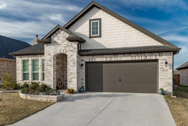 view of front facade with a garage