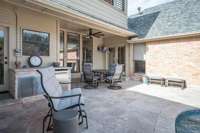 view of patio with french doors