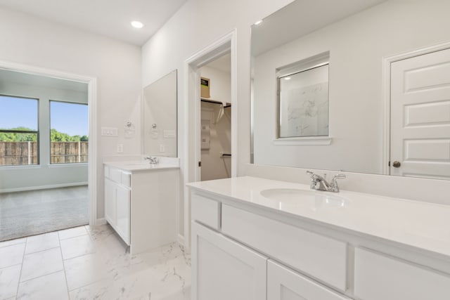 bathroom with vanity